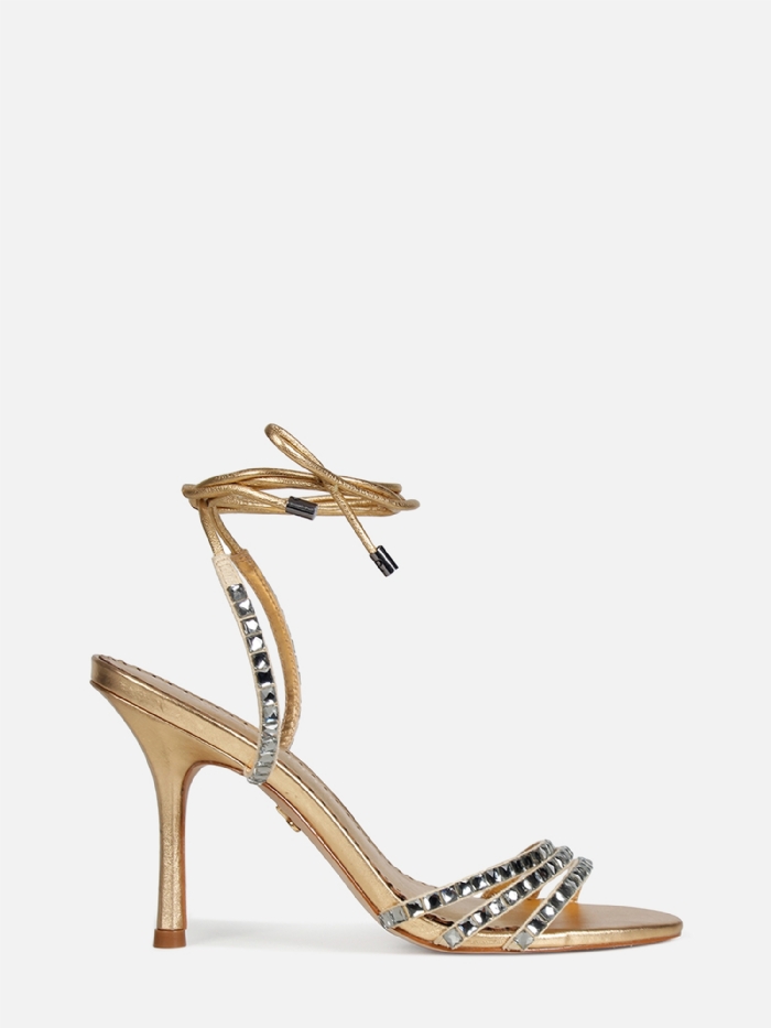 SANDÁLIA CRISTAL OURO