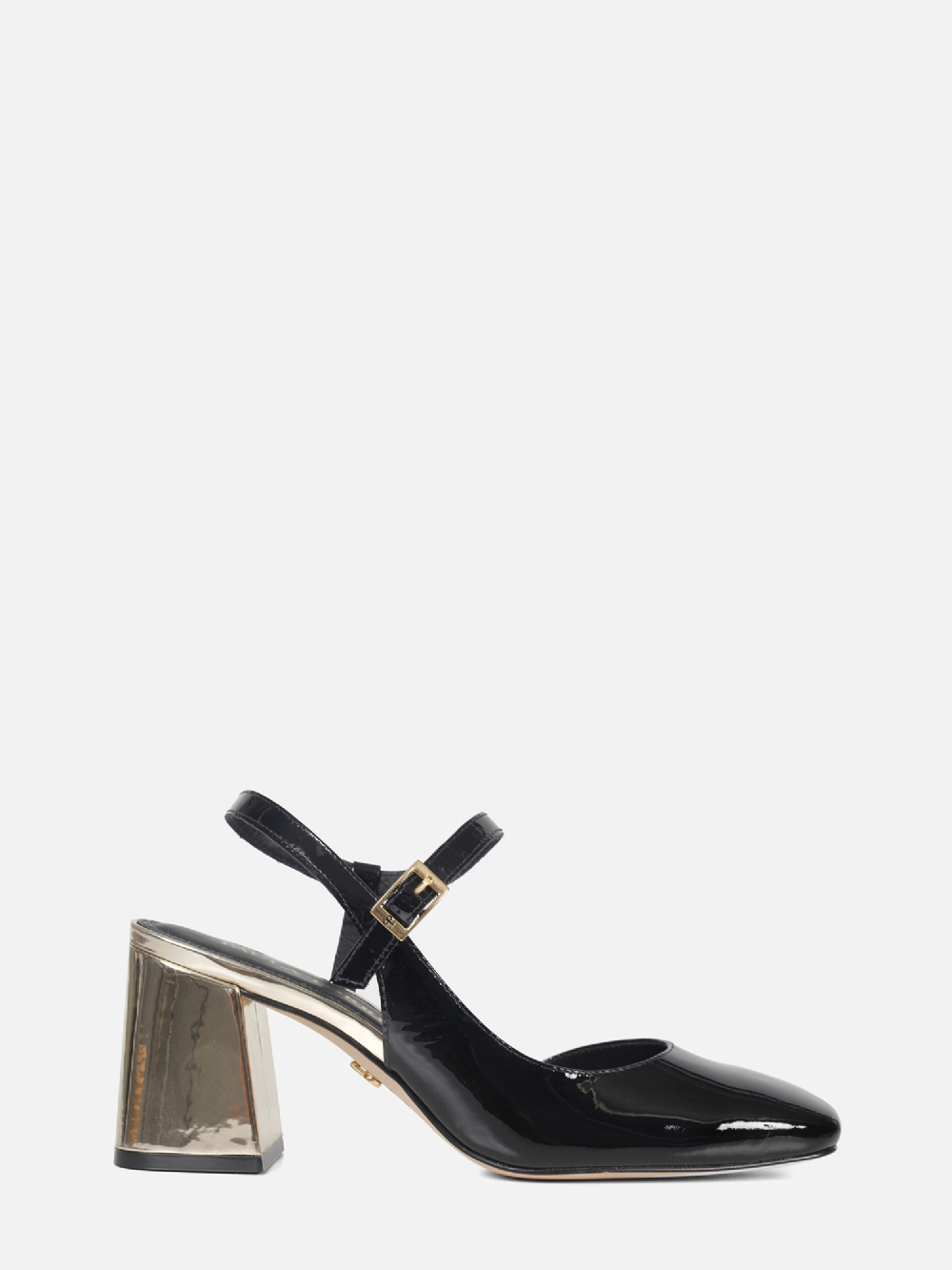 SCARPIN BONECA ITÁLIA PRETO COM DOURADO