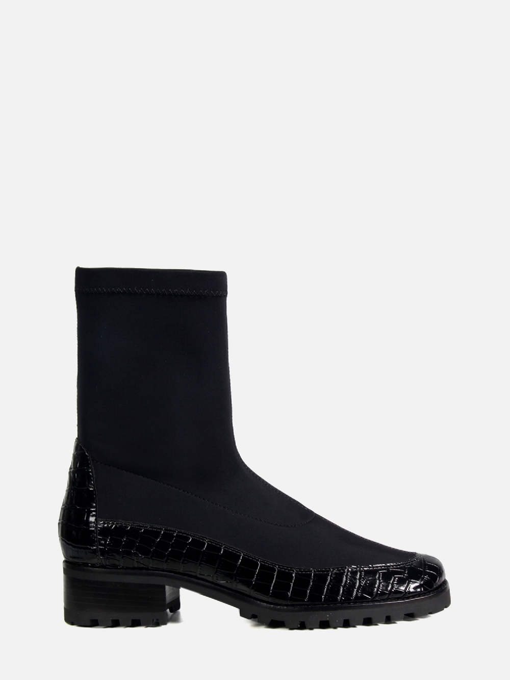 BOTA VENEZA CROCO PRETO