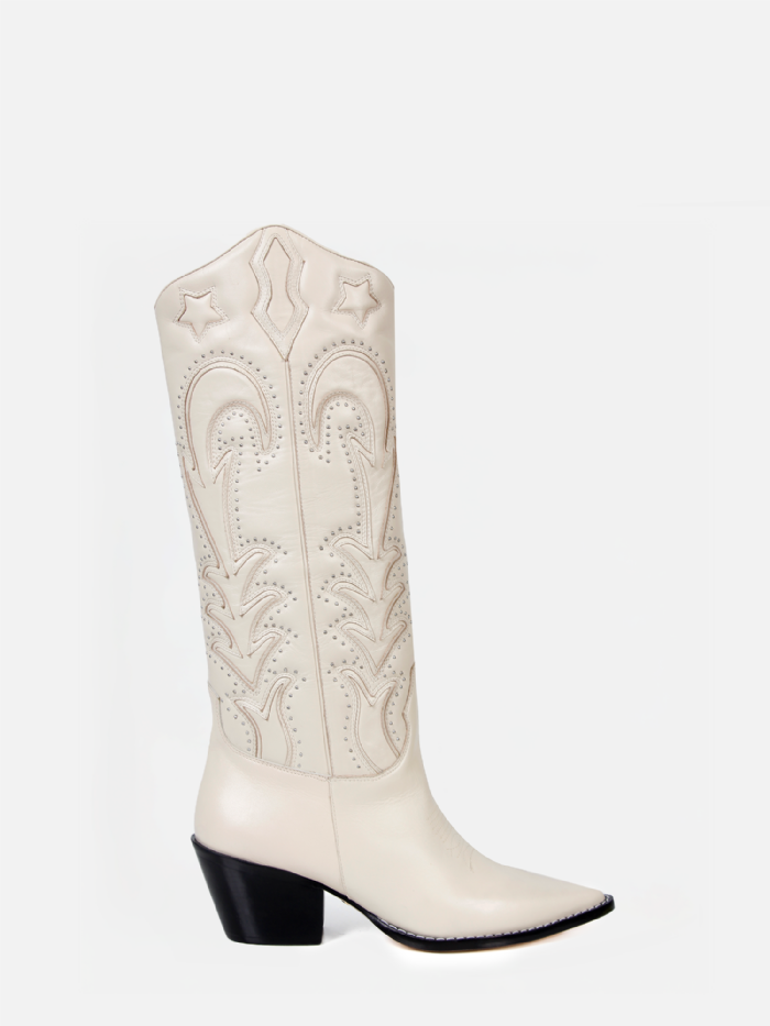 BOTA ZOE ALTA BAUNILHA