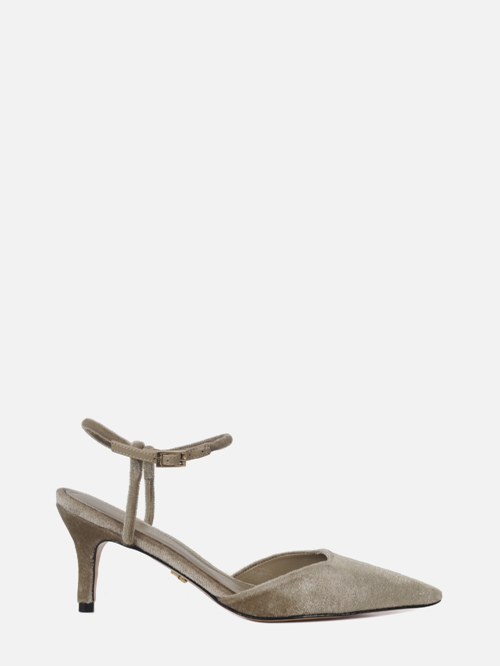 Scarpin Velvet Bege