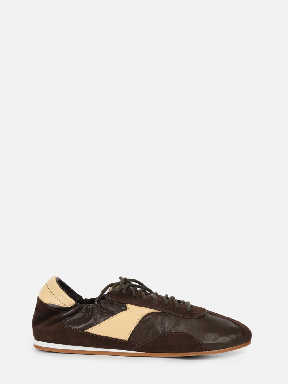 TÊNIS SNEAKERINA JOLIE EM COURO CAFÉ AMARRAÇÃO