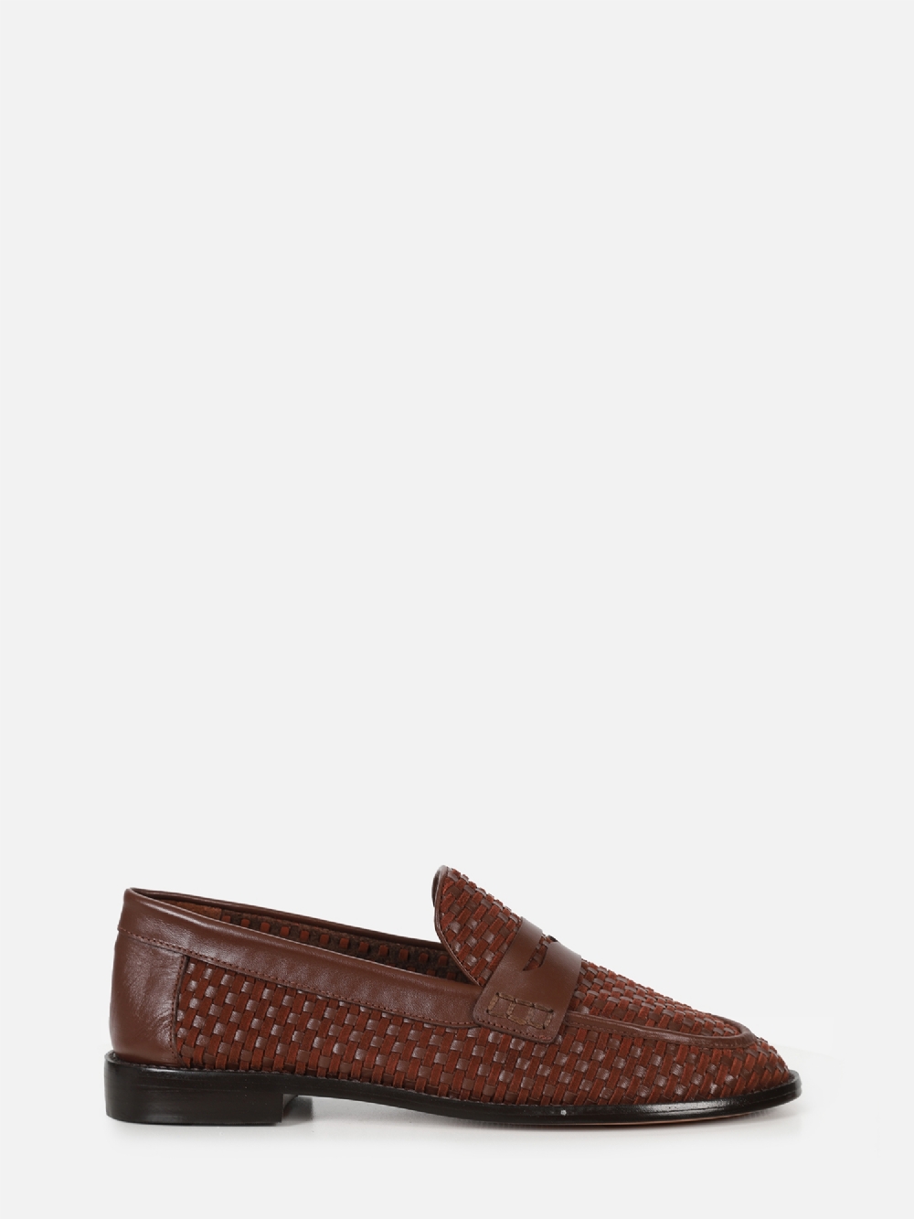 MOCASSIM EM COURO E CAMURÇA ALICIA CHOCOLATE TRESSE