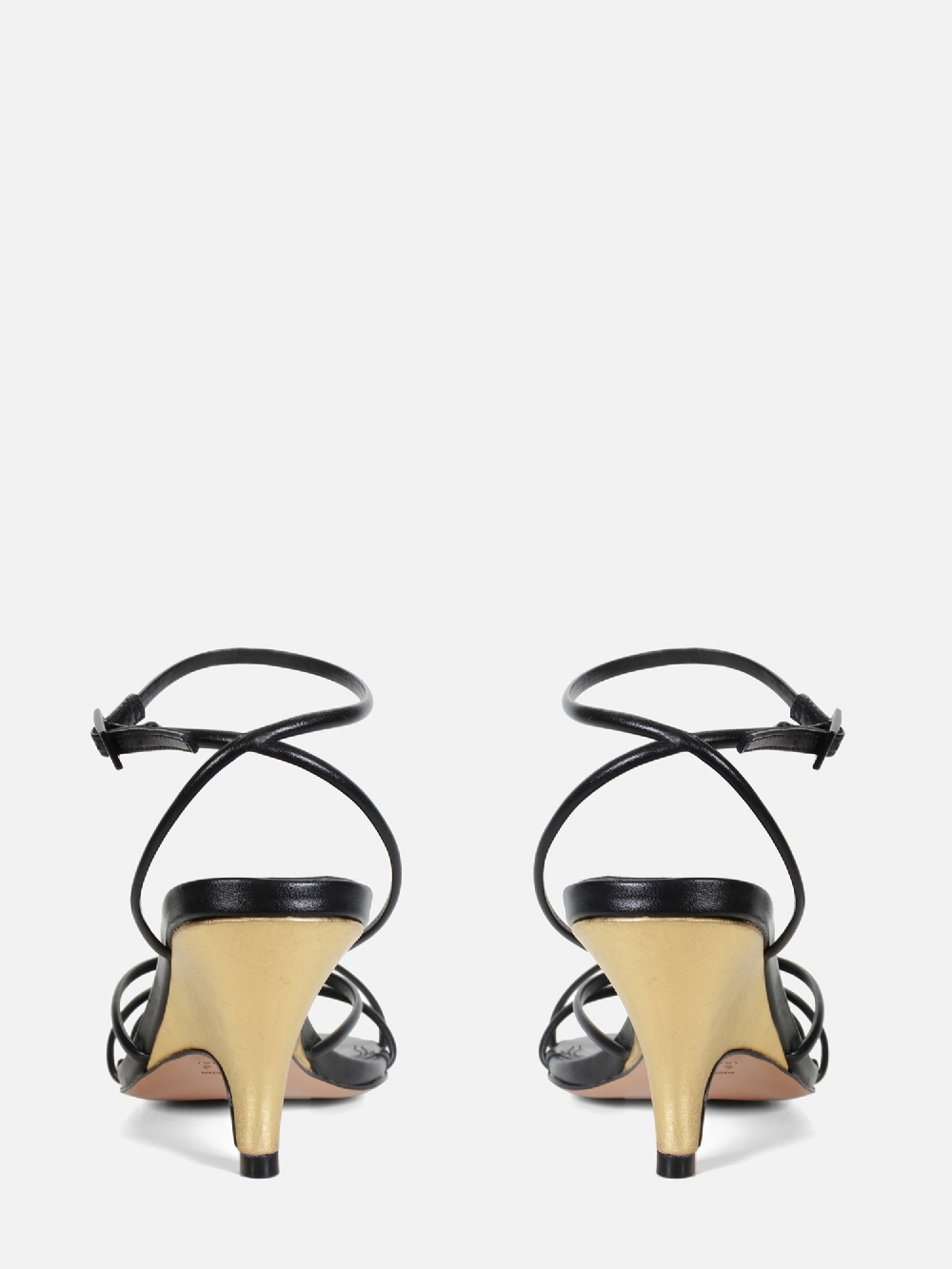 SANDÁLIA OLGA PRETO COM DOURADO