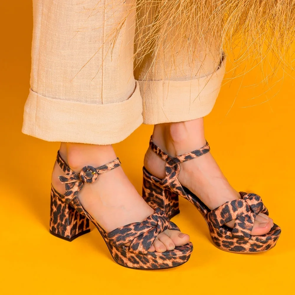 SANDÁLIA BARCELONA ANIMAL PRINT