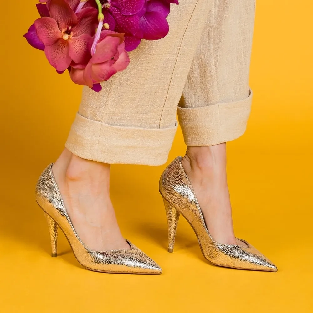 SCARPIN MADRID DOURADO