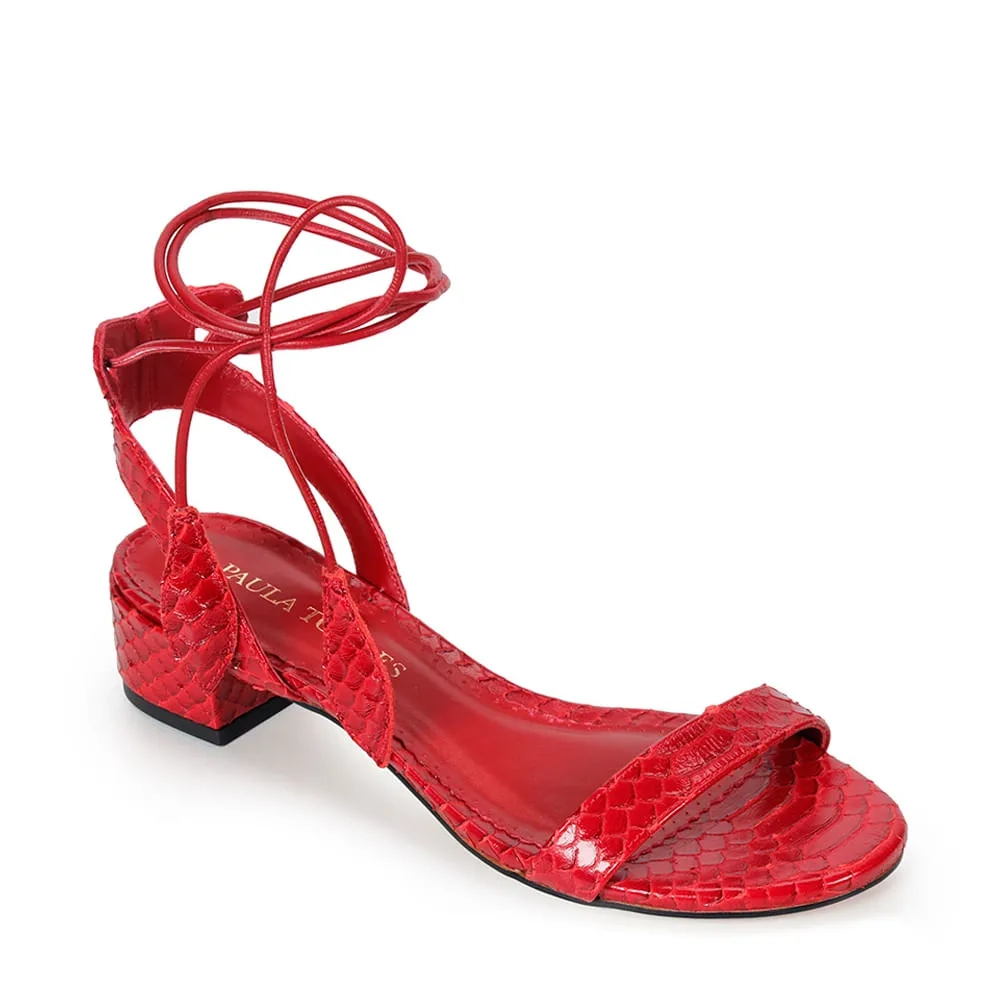 SANDÁLIA PAULA BAIXO VERMELHO
