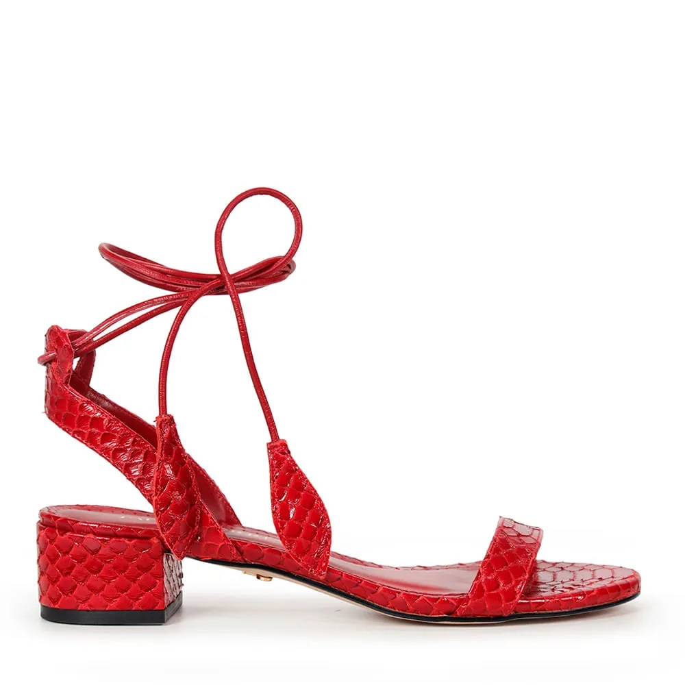 SANDÁLIA PAULA BAIXO VERMELHO