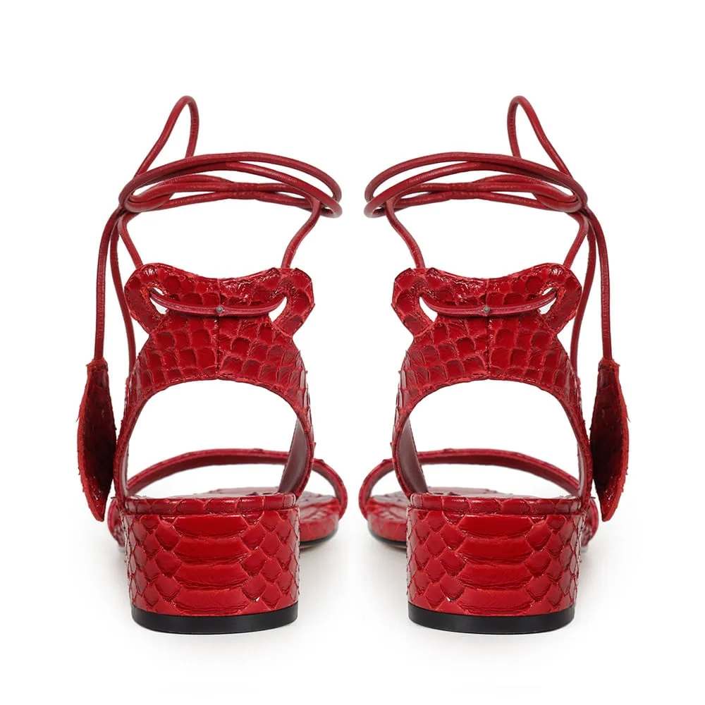 SANDÁLIA PAULA BAIXO VERMELHO