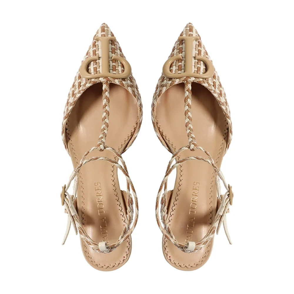 SCARPIN PAULA TRESSE BEGE