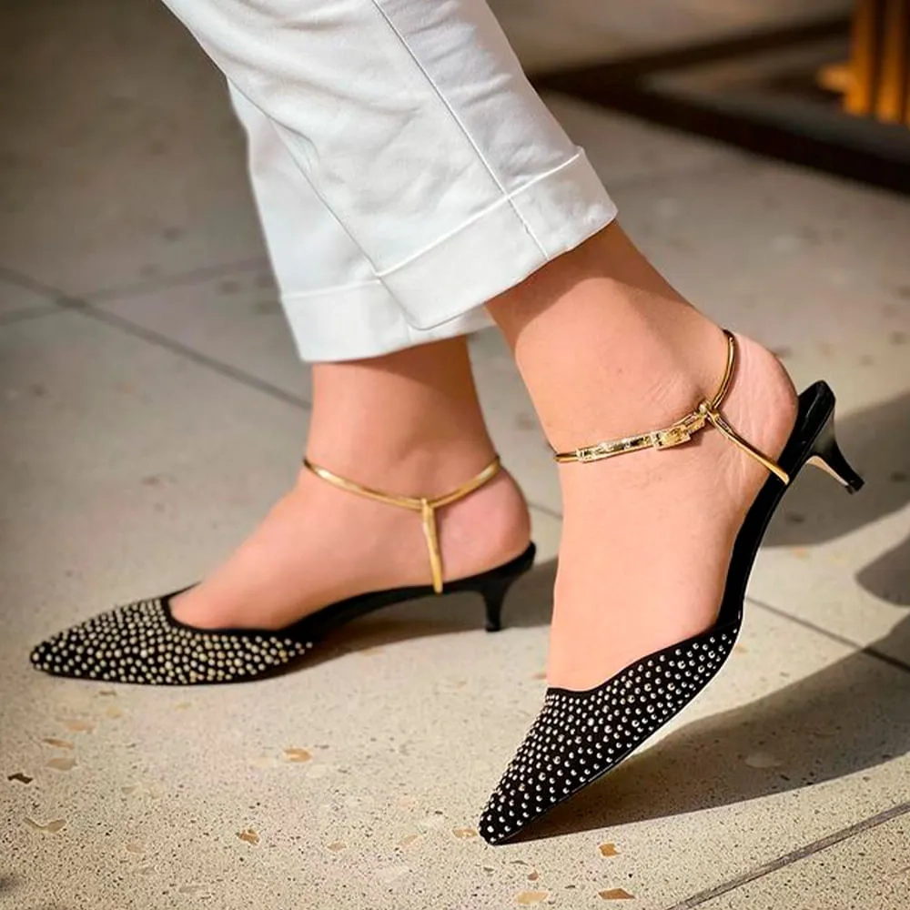 SCARPIN SINTRA STUD PRETO