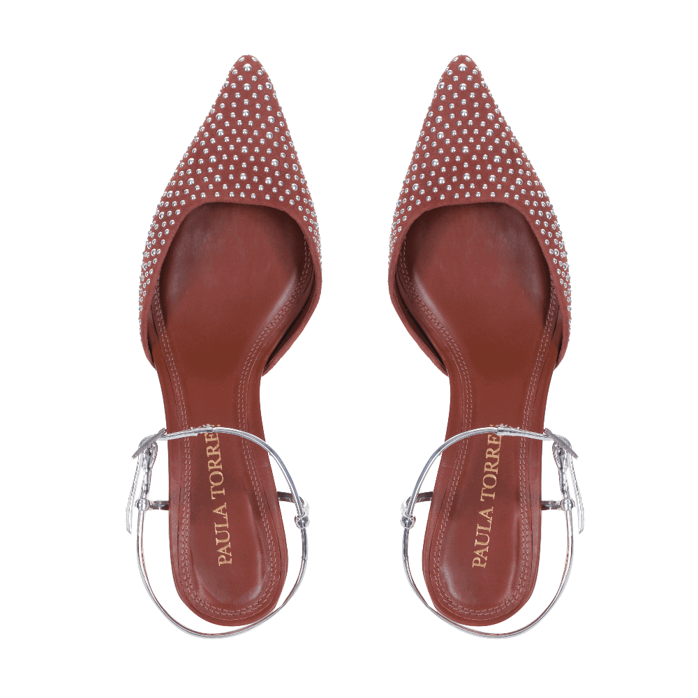 SCARPIN SINTRA STUD COGNAC