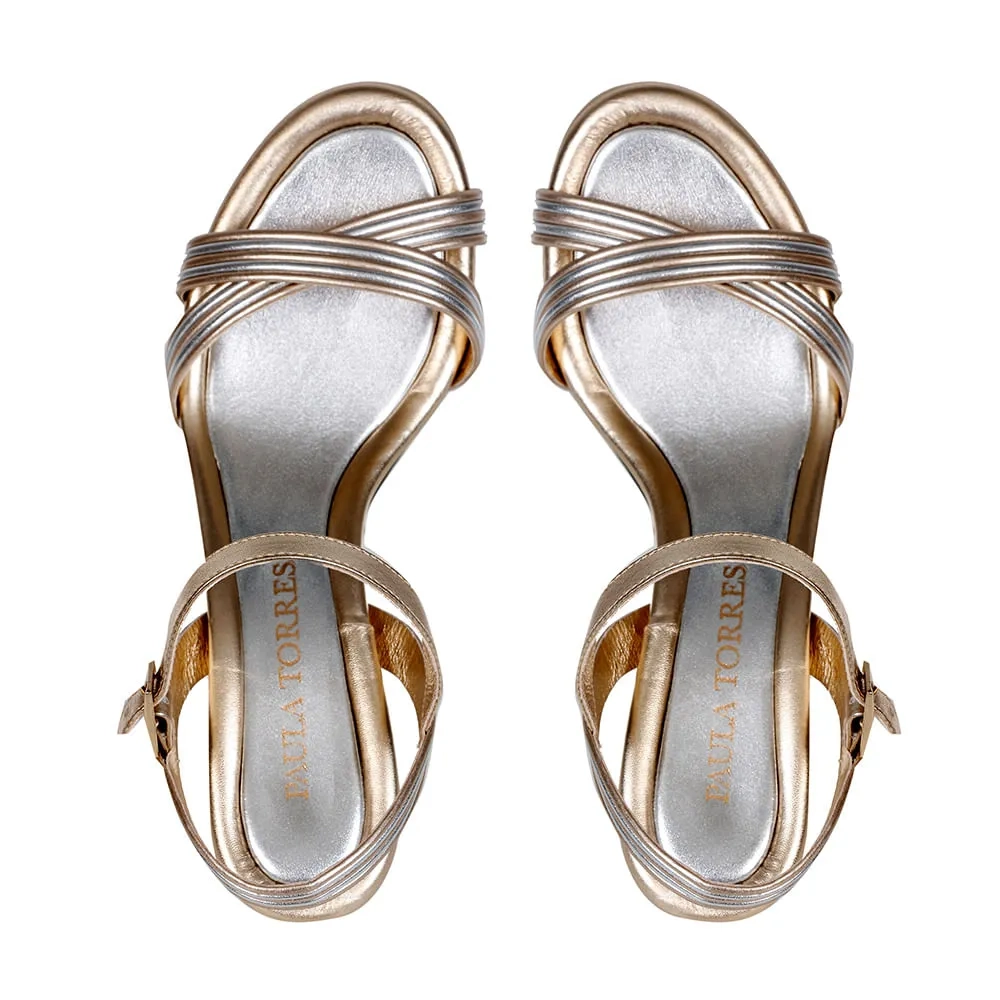 SANDÁLIA HELENA SATURNO E PRATA