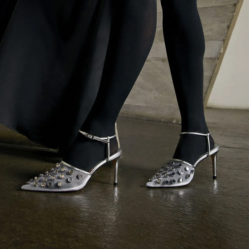 SCARPIN AURORA ALTO PRATA