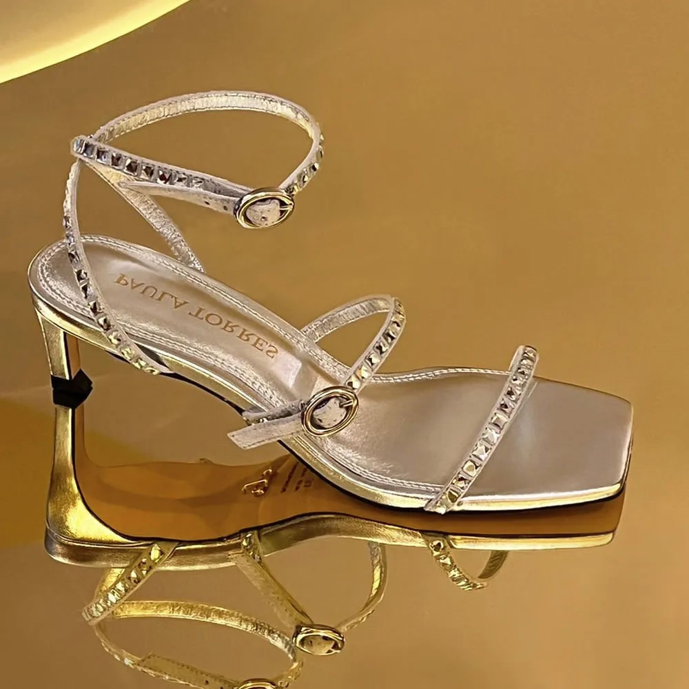 Sandália Giulia Prata