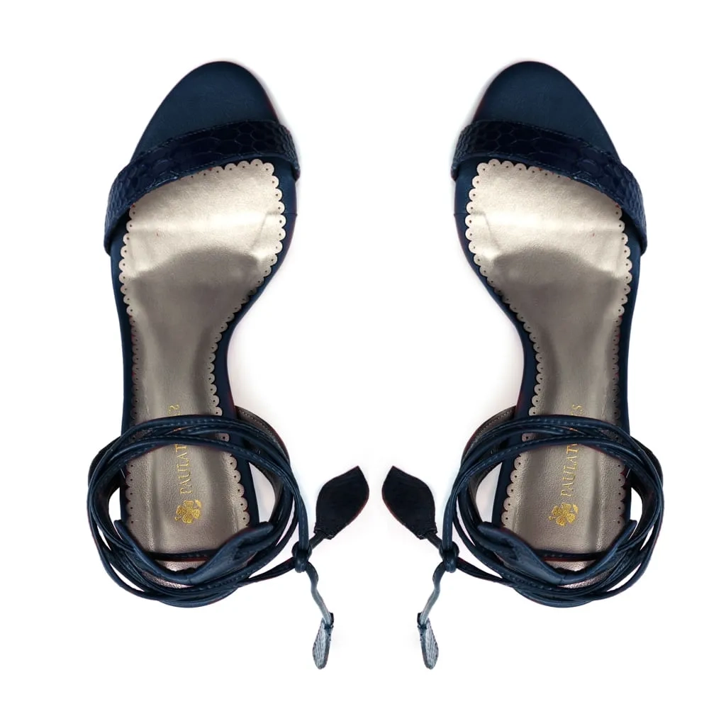 SANDÁLIA CAROL SALTO MÉDIO AZUL