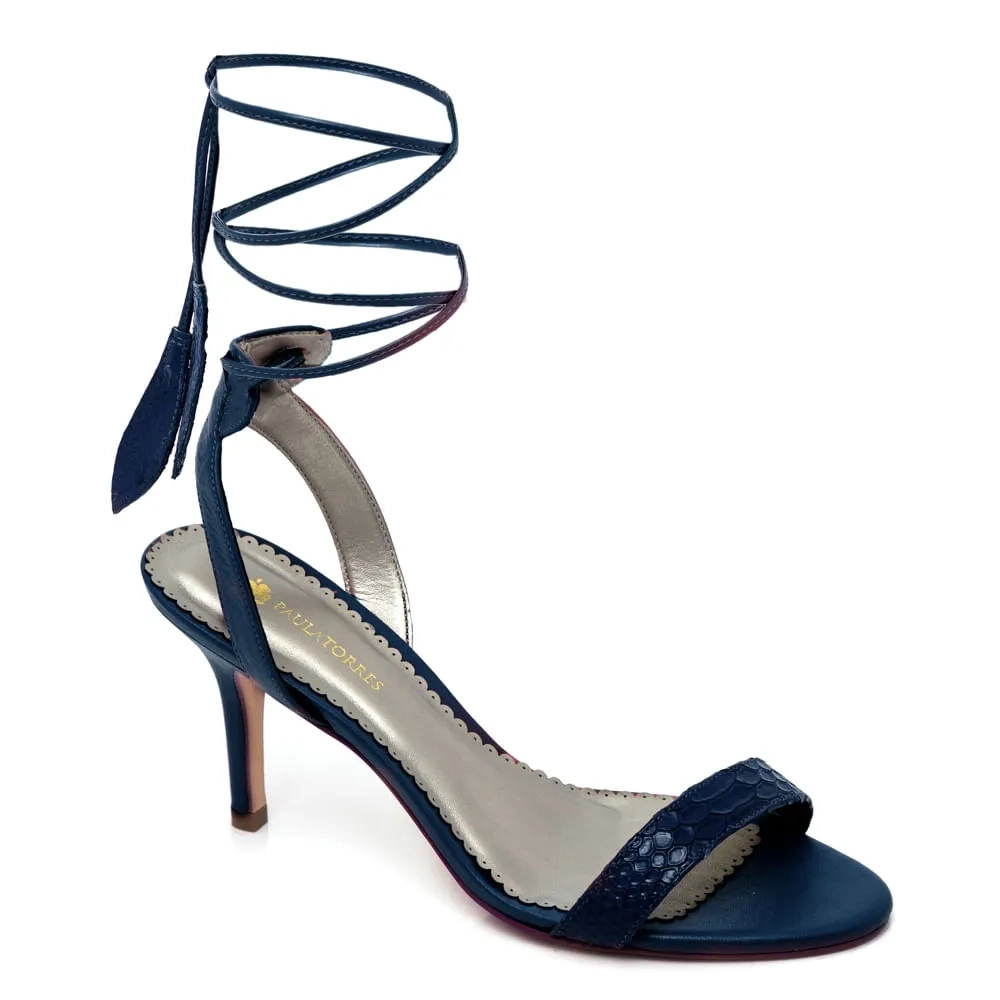 SANDÁLIA CAROL SALTO MÉDIO AZUL