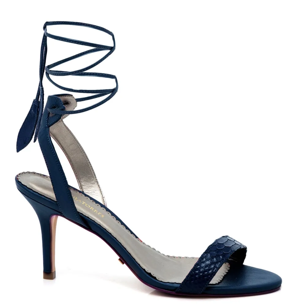 SANDÁLIA CAROL SALTO MÉDIO AZUL