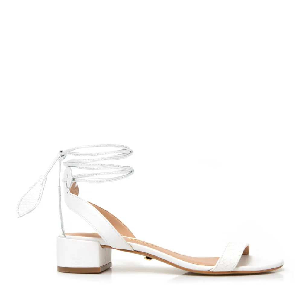 SANDÁLIA CAROL BAIXA BRANCA