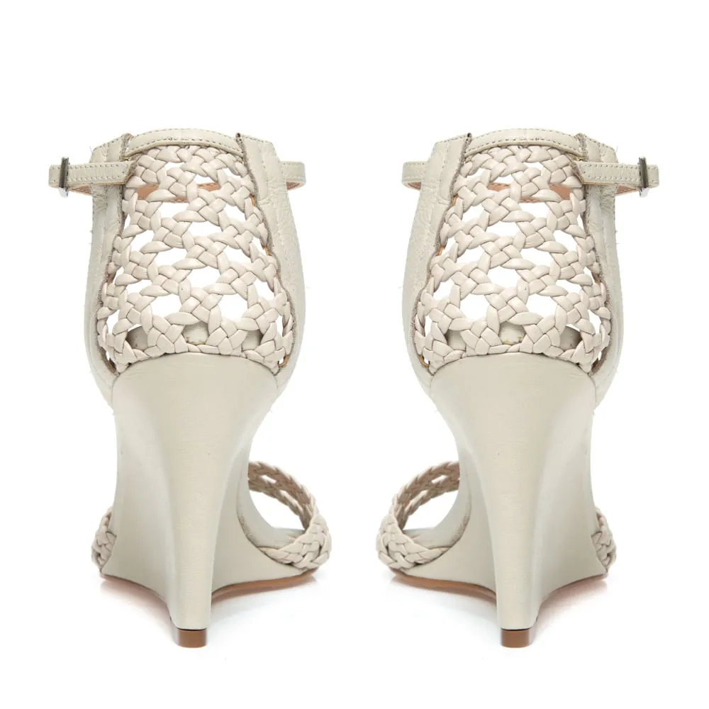 SANDÁLIA ANABELA FRANCY OFF WHITE