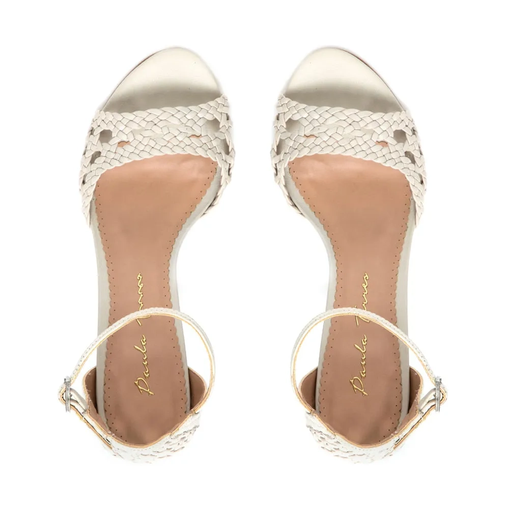 SANDÁLIA ANABELA FRANCY OFF WHITE