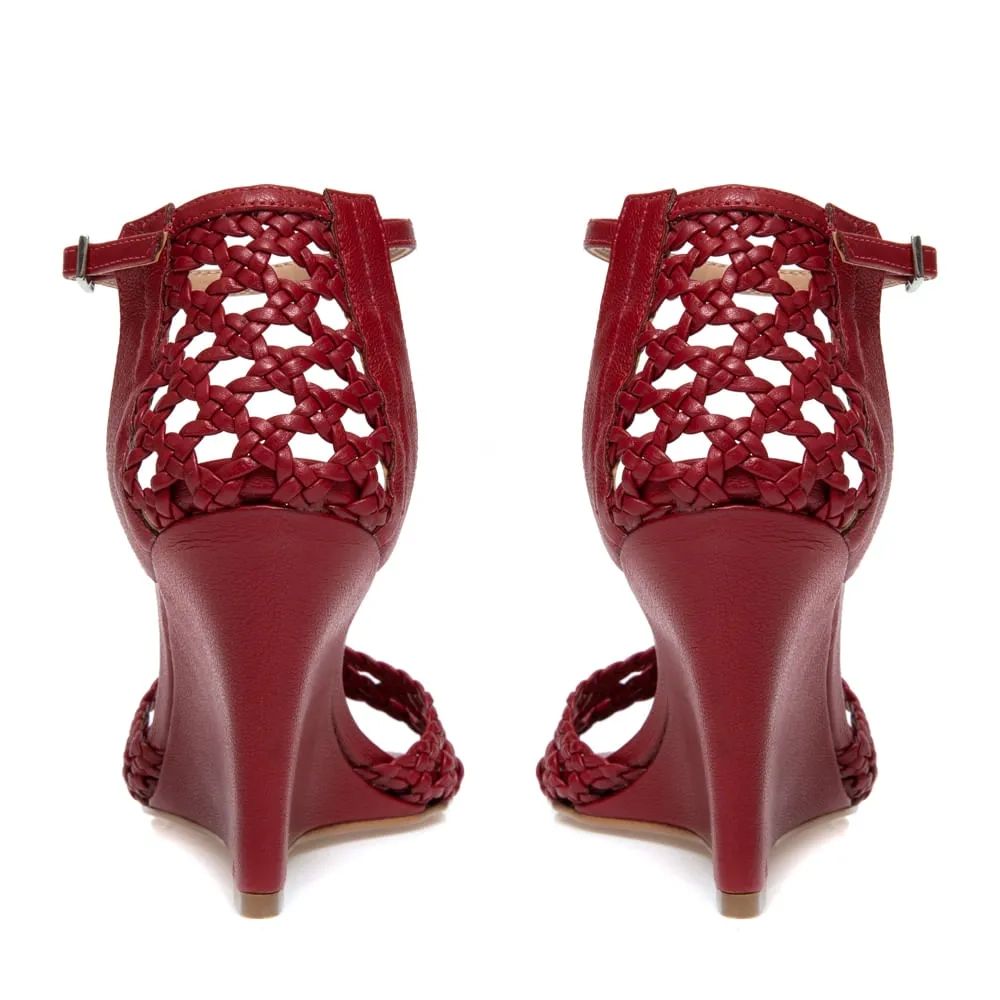 SANDÁLIA ANABELA FRANCY VERMELHO