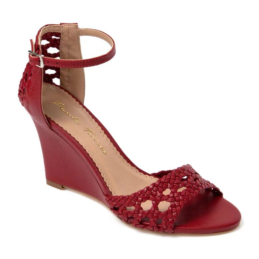 SANDÁLIA ANABELA FRANCY VERMELHO