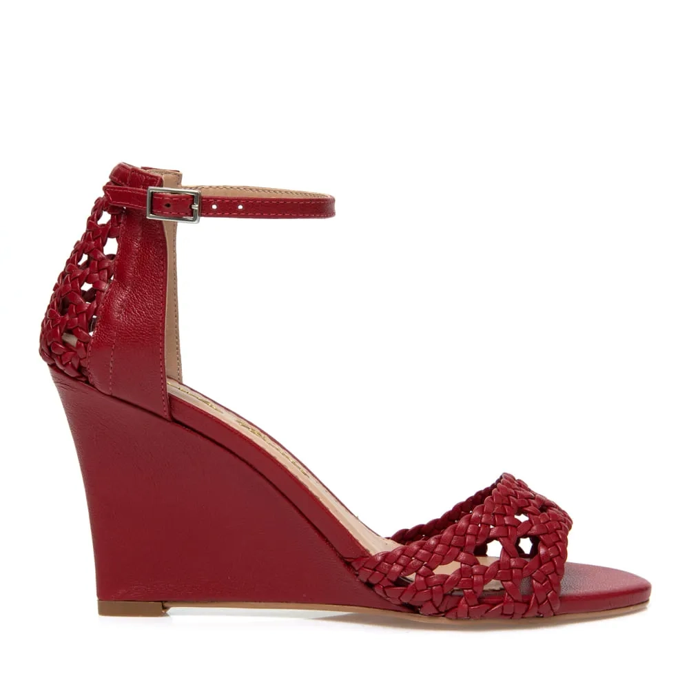 SANDÁLIA ANABELA FRANCY VERMELHO