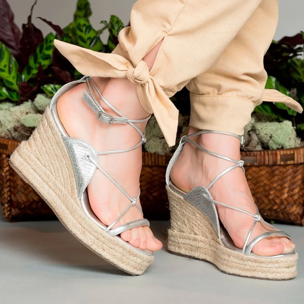 SANDÁLIA ANABELA MARRAKESH PRATA