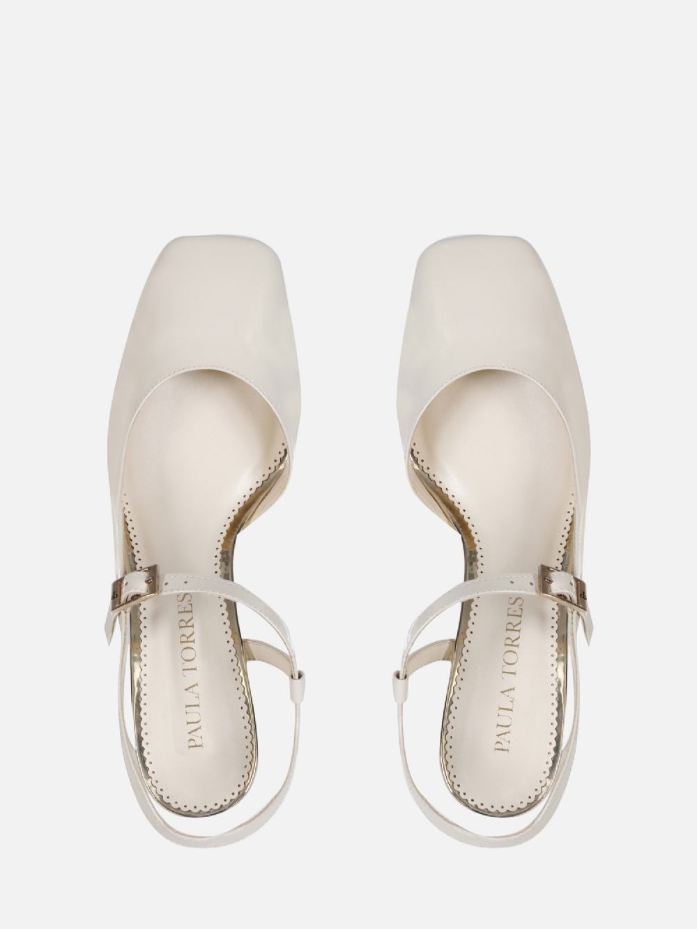 SCARPIN BONECA ITÁLIA BAUNILHA COM DOURADO