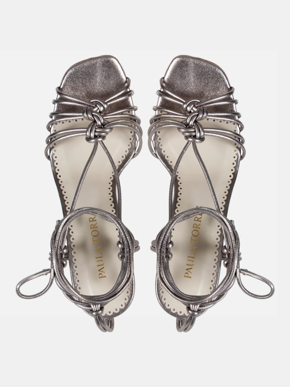 SANDÁLIA BLANCA PRATA VELHO