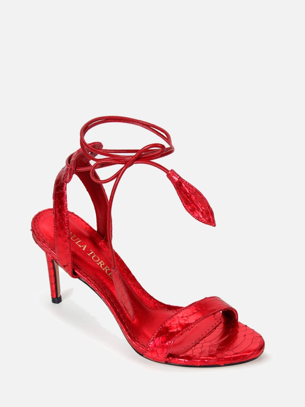 SANDÁLIA PAULA MÉDIO VERMELHO METALIZADO