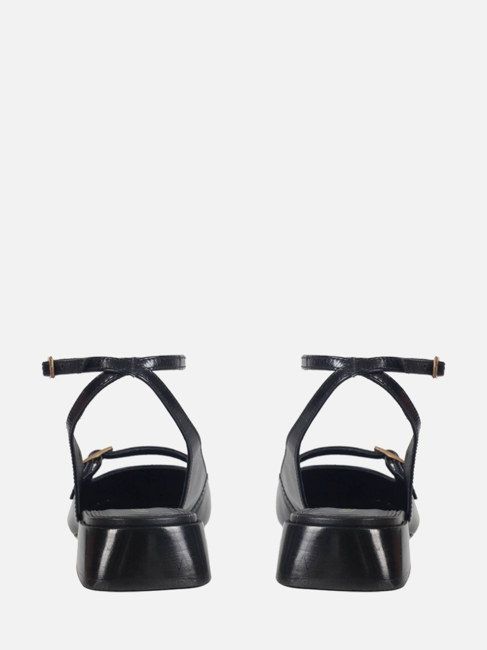SCARPIN MANU PRETO E DOURADO