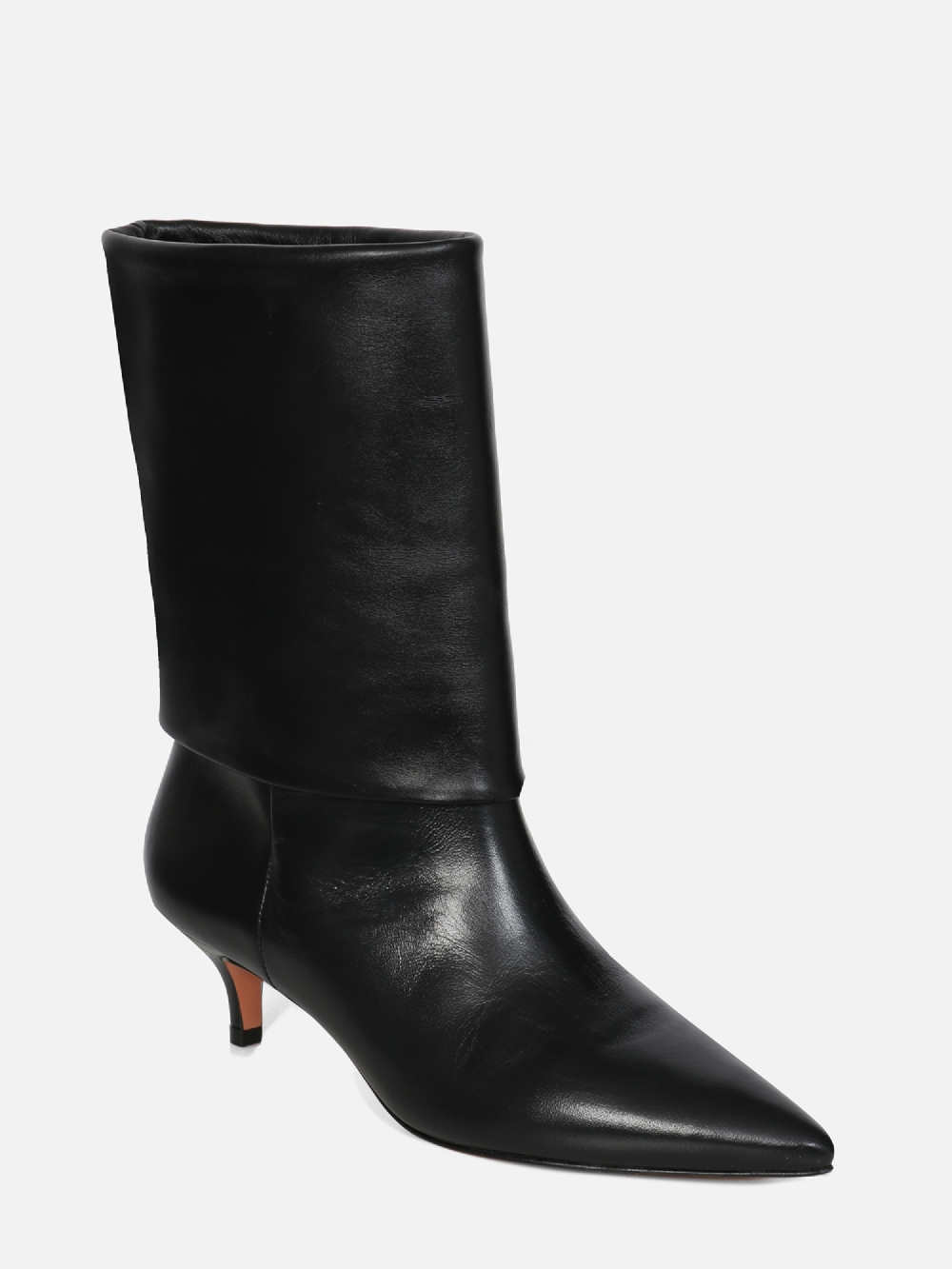 BOTA DE COURO NINI PRETO SALTO BAIXO