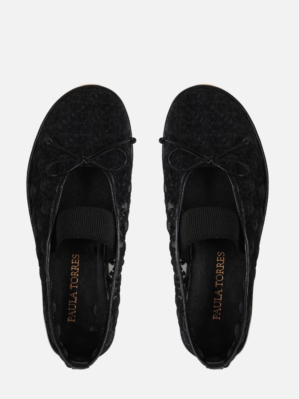 SAPATILHA EM TELA BORBADA VALENTINA PRETO MARY JANE