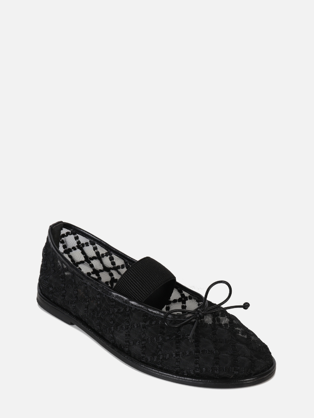 SAPATILHA EM TELA BORBADA VALENTINA PRETO MARY JANE