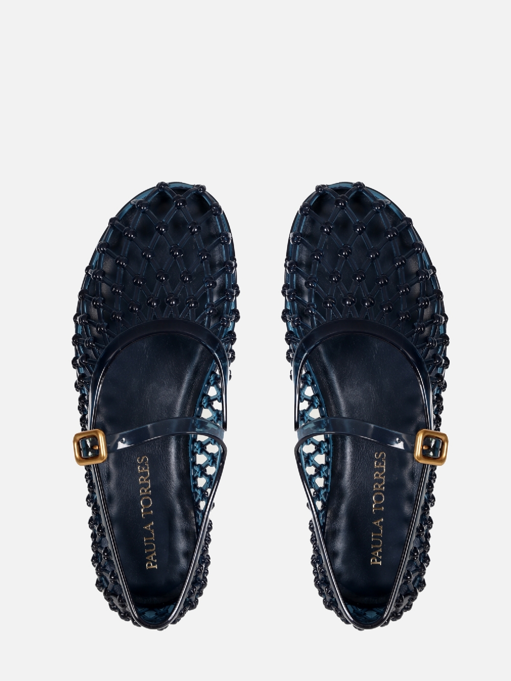 SAPATILHA LARA JELLY DARK BLUE BICO REDONDO FIVELA