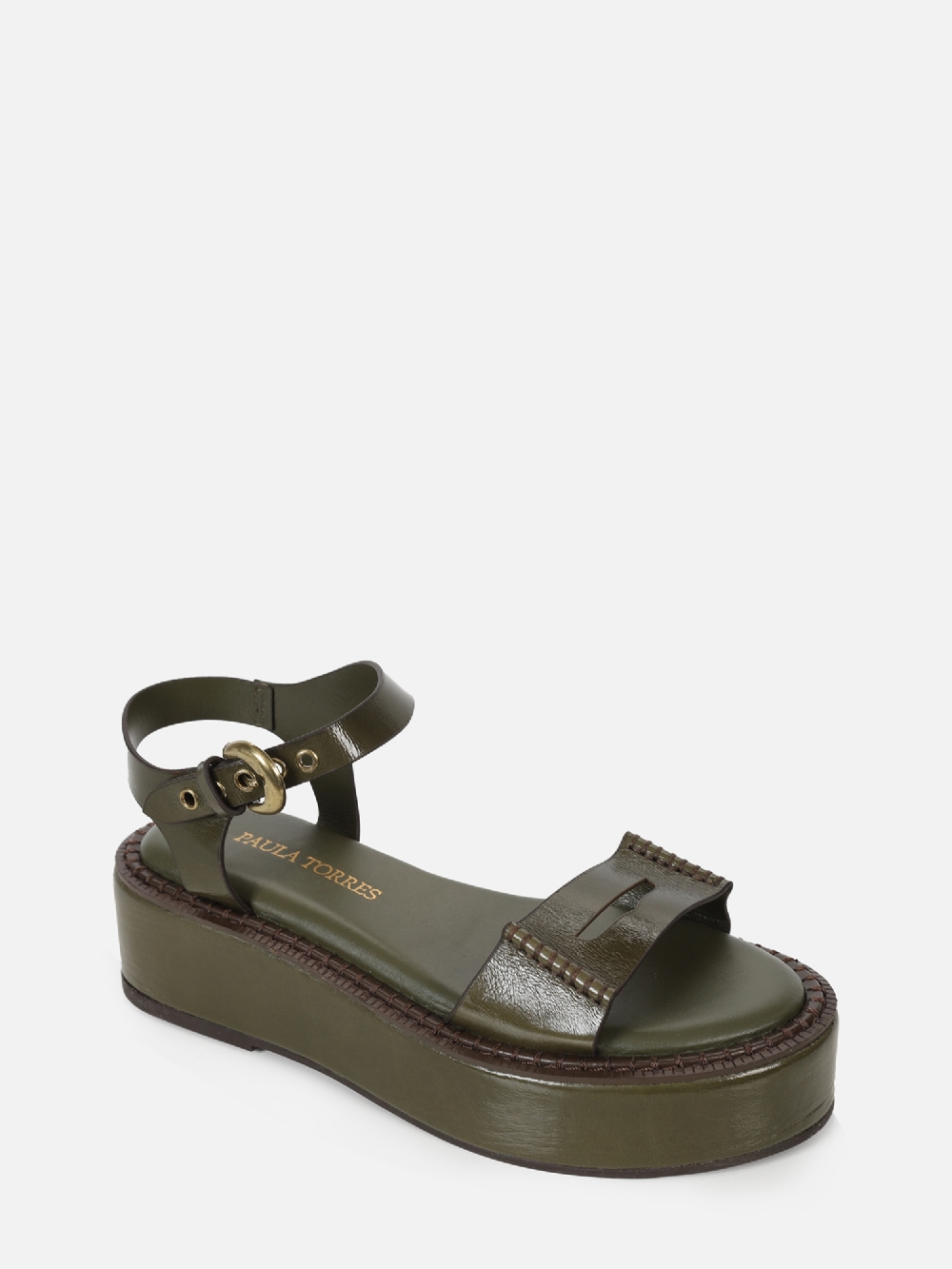 FLATFORM EM COURO LANA MUSGO