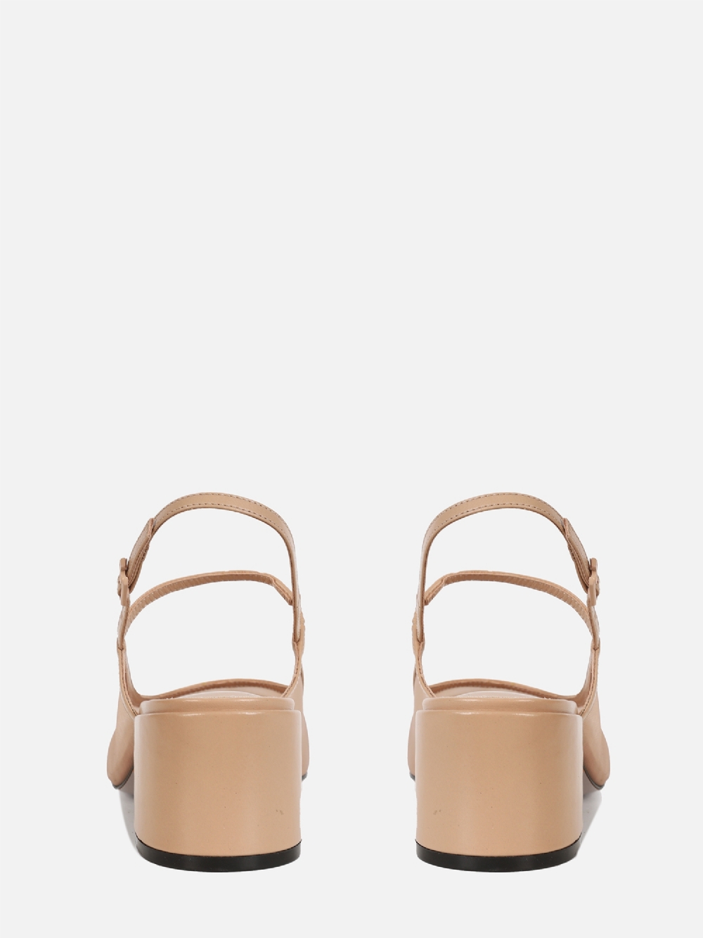 SCARPIN EM TELA AMELIE NUDE SALTO BLOCO MARY JANE